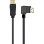 Kábel DisplayPort samec 90° > DisplayPort samec, 8K / 144Hz (čierny, 2 metre, 1 samec 90° bočne zahnutý, 54 Gbit/s, DisplayPort 2.0 / 2.1)