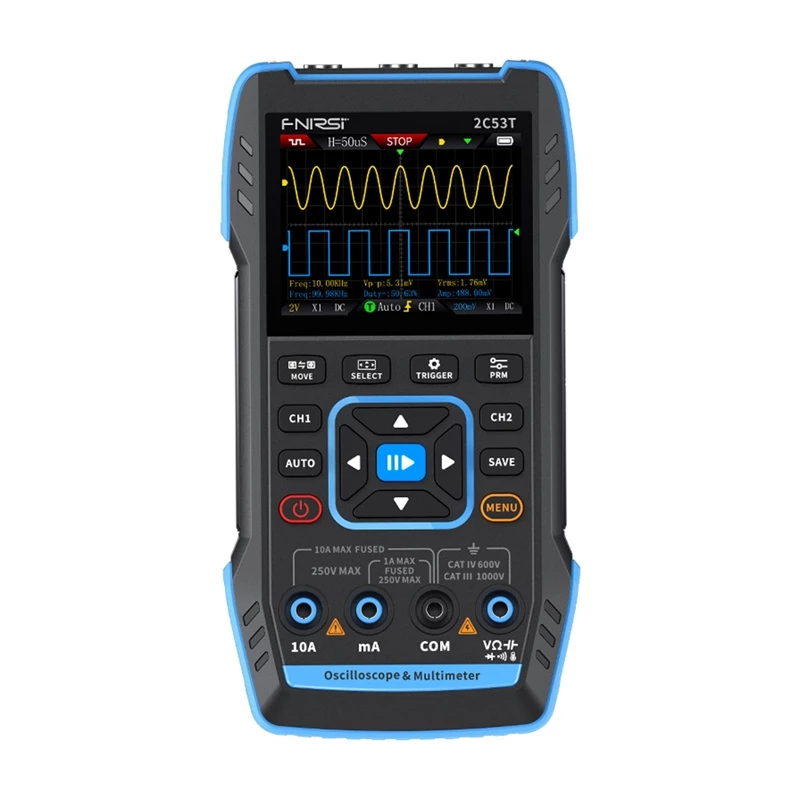 FNIRSI 2C53T 3-in-1 prenosný osciloskop multimeter generátor signálu