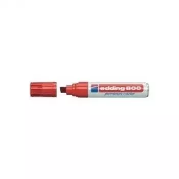 Permanentný marker Edding 800 — červená, klinový hrot 4–12 mm