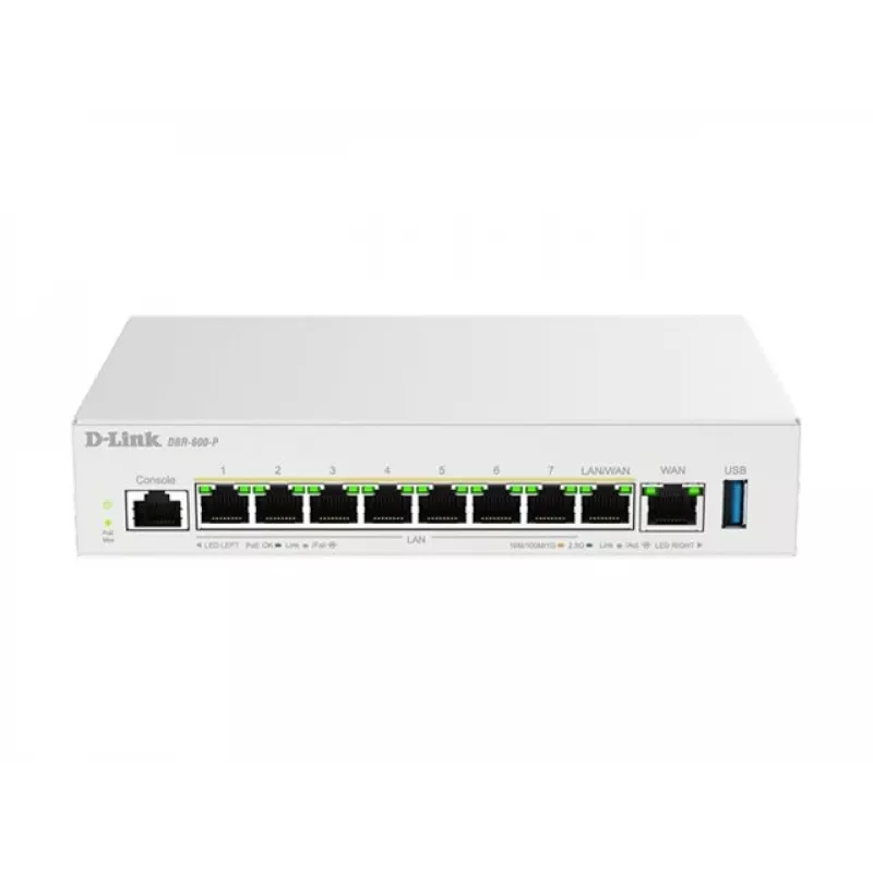 D-Link DBR-600-P/B business PoE router, Ethernet WAN, 2,5 Gigabit Ethernet, biely