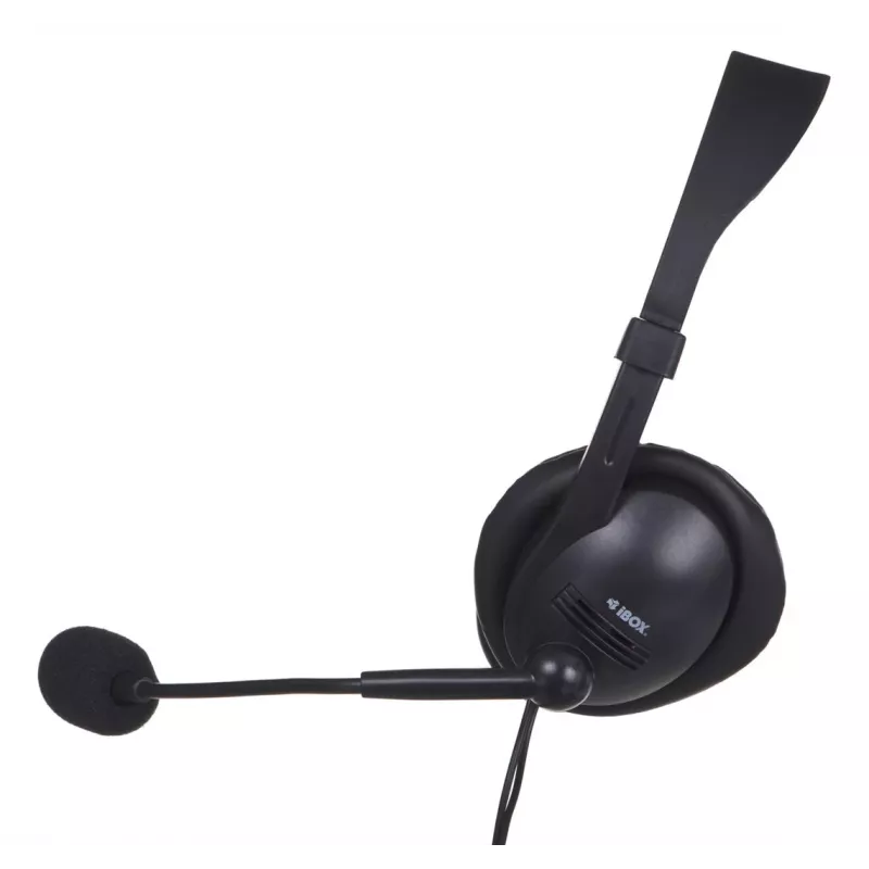Káblový binaurálny herný headset IBOX W1MV — okolo uší, 3,5 mm, 2 m kábel, mikrofón na ramene
