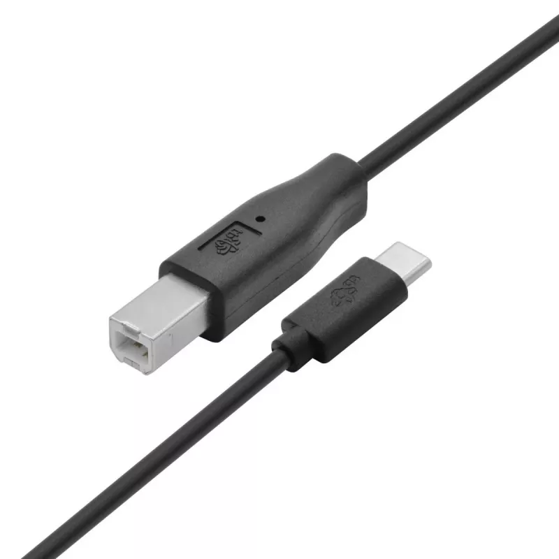 USB A na B kábel TB 1,8 m — čierny, pre tlačiarne