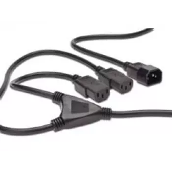 Digitus ASSMANN - rozbočovač napájania (250 V striedavý) - IEC 320 EN 60320 C14 - IEC 320 EN 60320 C13 - 1.7 m - tvarovaný - čierny (AK-440400-017-S)