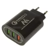 USB nástenná nabíjačka MACLEAN MCE479B — 3x USB porty, 18W celkový výkon, kompaktná