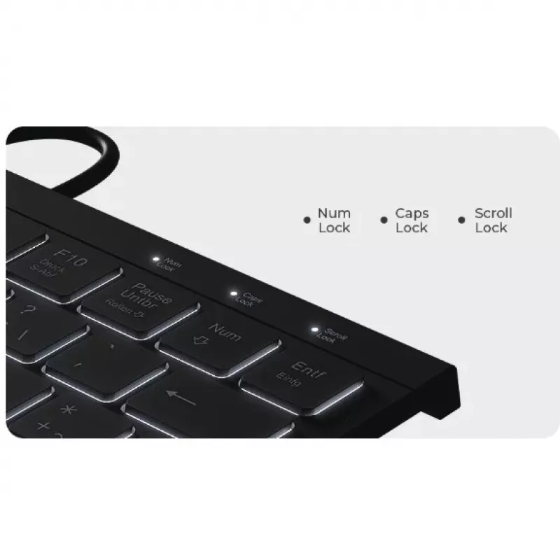KeySonic KSK-5011ELC (DE) klávesnica Home USB QWERTZ nemecká čierna