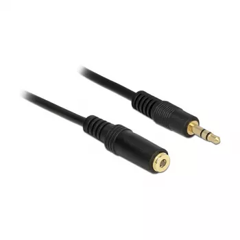 Audio kábel 3,5 mm M-F DeLOCK 83762 0,5 m čierny