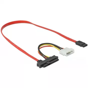 Delock - SATA/SAS kábel - SAS 12Gbit/s - interné napájanie, 4-pin, interný SAS, 29-pin (SFF-8482) na SATA (W) - 50 cm
