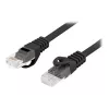 Lanberg PCU6-10CU-0025-BK Cat.6 U/UTP LSZH prepojovací kábel, 0,25 m, čierny