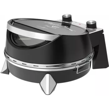 Elektrická pizza rúra SIMFER MKE0-P — 1100 W, 80–300 °C, 30-minútový časovač, vyberateľný 33 cm pizzový kameň, čierna