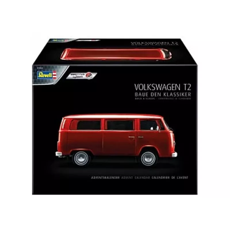 Model autobusu REVELL VW T2, stavebnica, mierka 1:24, dĺžka 193 mm, šírka 85 mm