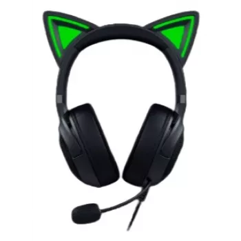 Kraken Kitty V2 - čierny, herný headset, Kitty uši, stream-reaktívne osvetlenie, HyperClear kardioidný mikrofón, 40 mm TriForce reproduktory, integrovaný mikrofón v náušníkoch, Razer Chroma RGB (ucho a náušníky), Surround Sound: dostupné len pod