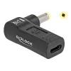 DeLOCK adaptér USB Type-C konektor samica na HP 4,8 x 1,7 mm konektor samec 90° zahnutý