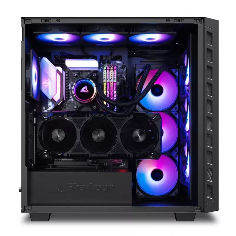 Sharkoon REBEL C80G RGB Midi Tower čierna