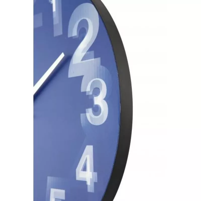 NeXtime hodiny 3077bl 3D, Ø39,5 cm, nástenné, modrá/biela
