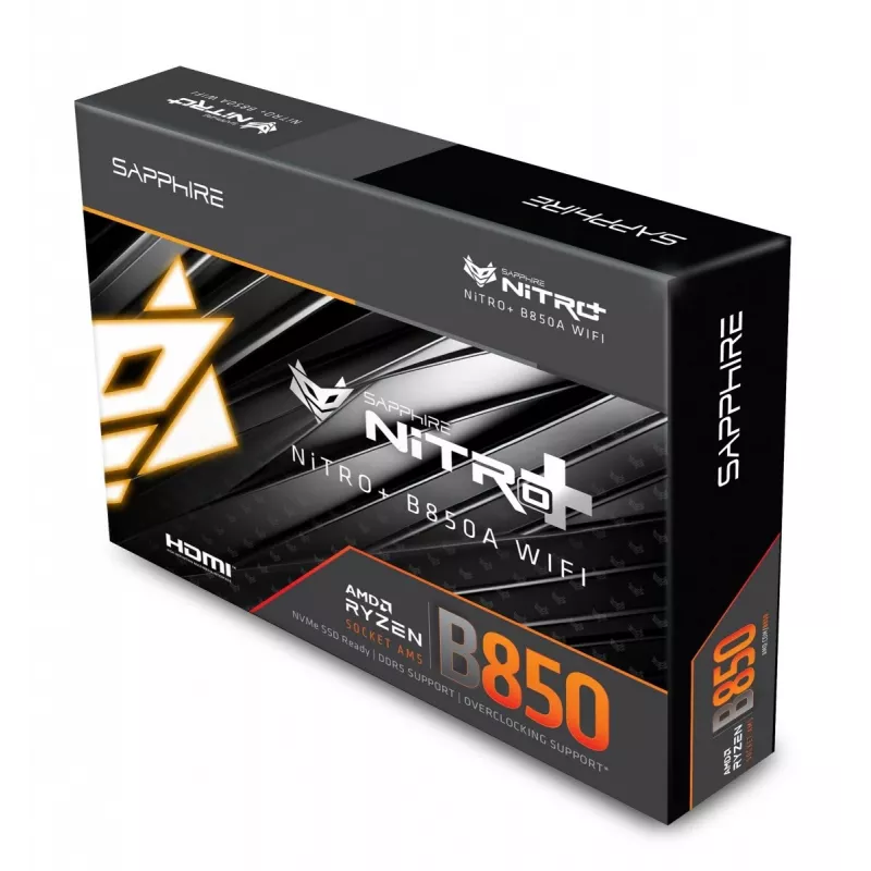 Základná doska Sapphire NITRO+ B850A WIFI 7 AMD B850 socket AM5 micro ATX, DDR5, 4 DIMM, 256GB, Wi-Fi 7, 2.5GbE