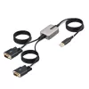 StarTech.com 13ft (4m) 2-portový USB na sériový adaptérový kábel, vymeniteľné DB9 skrutky/matice, COM retention, USB-A na DB9 RS232, FTDI, Level-4 ESD ochrana, Windows/macOS/ChromeOS/Linux – robustná TPE konštrukcia