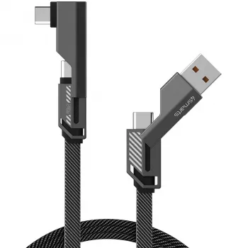 USB kábel 4smarts 541457 1,5 m USB A USB C grafitový