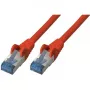 Sieťový kábel S/CONN Cat6a 0,5 m červený