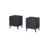 Nočný stolík cama meble NOVA 44×40×52 cm, 1 zásuvka, tmavomodrá matná
