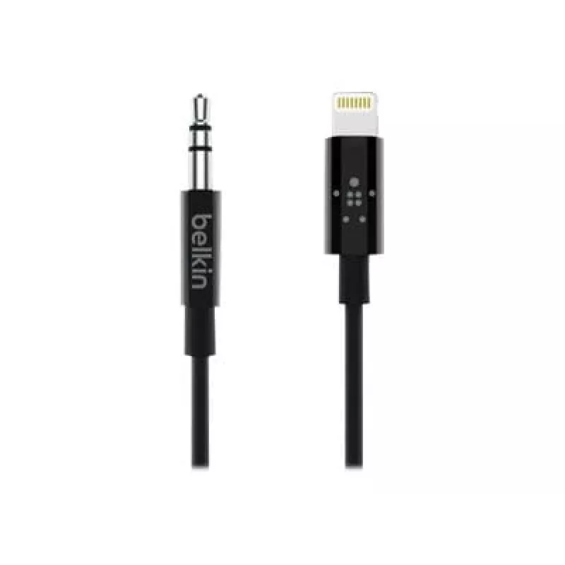 Belkin kábel Lightning na konektor slúchadiel - Lightning samec na stereo mini konektor samec - 91.4 cm - čierny - pre Apple iPhone (Lig