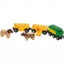 Vlak Ravensburger BRIO Farm Train 33404 – téma farma, viacfarebný, pre vek 0,3–99