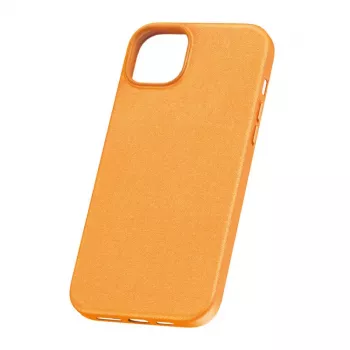Puzdro na telefón pre iPhone 15 Plus Baseus Fauxther séria (oranžová)