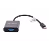 VGA (D-Sub) na Mini DisplayPort adaptérový kábel LANBERG AD-0006-BK, 0,2 m, DisplayPort 1.2, 1920×1200@60Hz, MiniDP konektor samica, čierny
