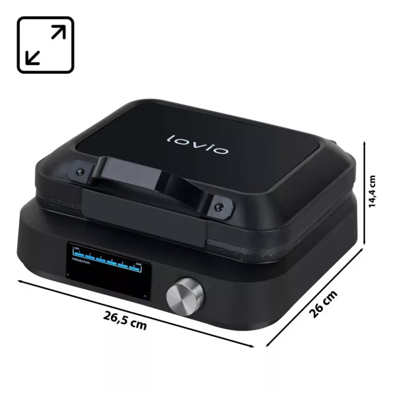 Lovio LVWF002BK vaflovač 1500W čierny