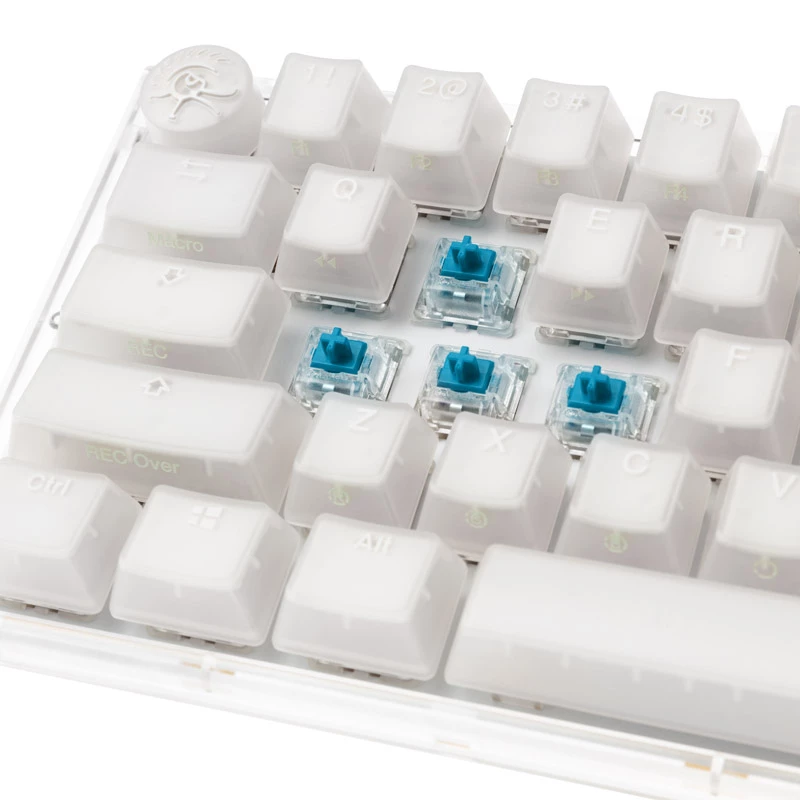 Ducky One 3 Aura biela Mini herná klávesnica, RGB-LED - MX-Blau (US)