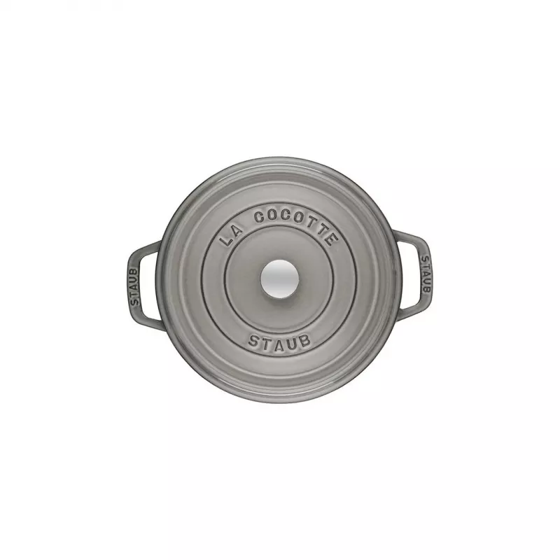 Staub La Cocotte okrúhly liatinový hrniec 26 cm, grafitovosivý