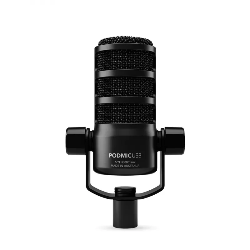 Štúdiový mikrofón RØDE PodMic USB — kardioidný XLR/USB, 24-bit/48 kHz, USB-C, výstup na slúchadlá, otočný regulátor hlasitosti, čierny