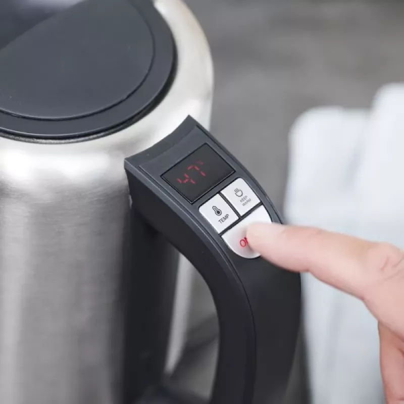 Elektrická kanvica Gastroback 1 L 1000 W čierna nerezová oceľ
