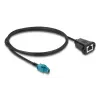 Koaxiálny kábel DELOCK 90700 – 1 m, HSD Z na RJ-45, čierny/modrý