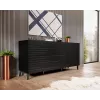 Cama Meble NOVA komoda 155x40x72 cm, čierna matná