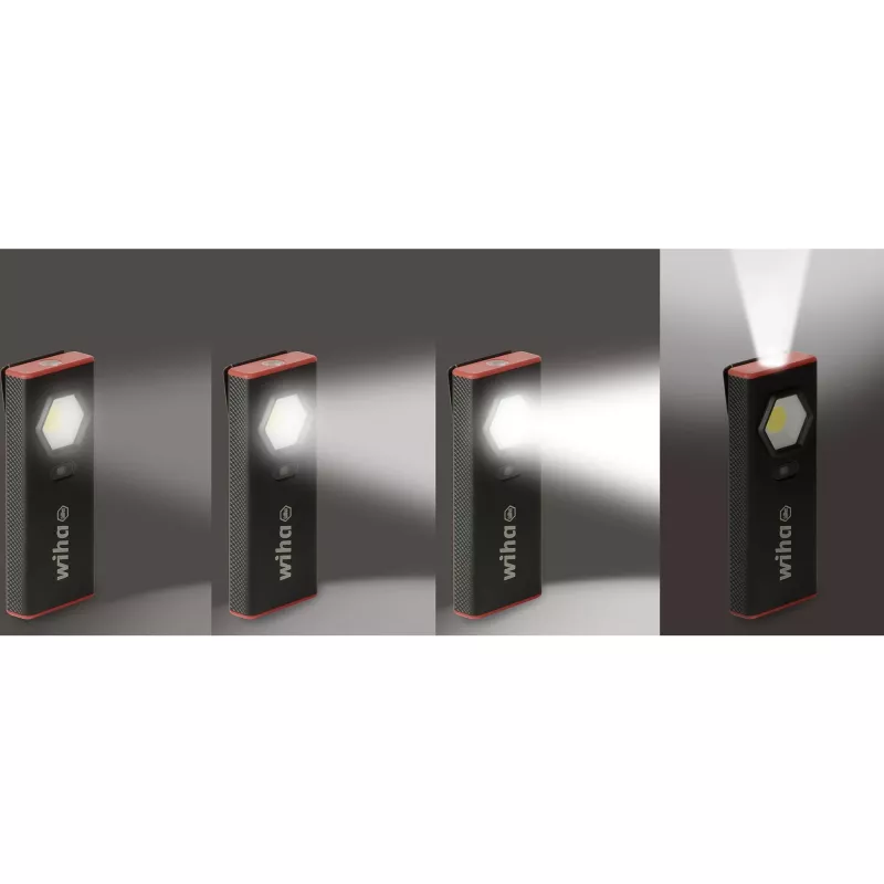 Wiha 45699 ručná lampa 1200 lm, čierno-červená, so senzorom zap./vyp.