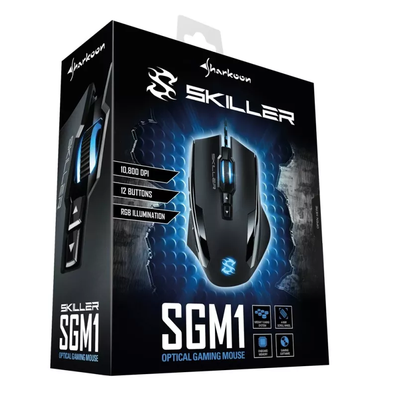 Sharkoon Skiller SGM1 myš herná pravácka USB Type-A optická 10800 DPI