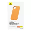 Puzdro na telefón pre iPhone 15 Plus Baseus Fauxther séria (oranžová)