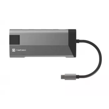 NATEC Fowler Plus USB Type-C čierna sivá MicroSD SD hub