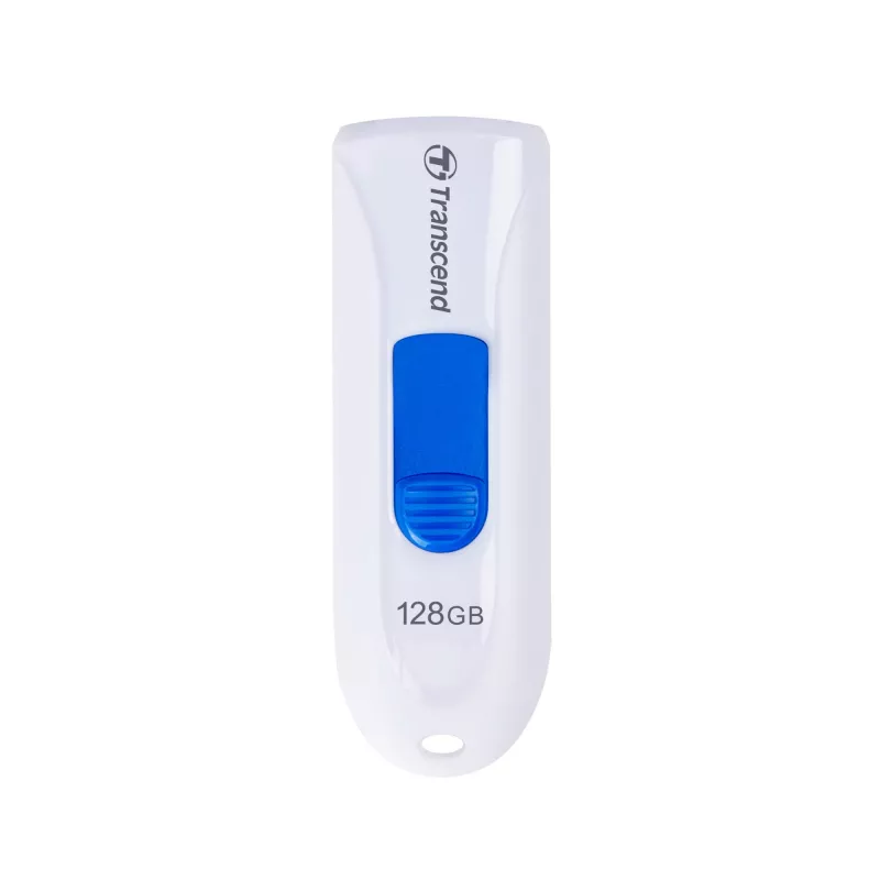Transcend JetFlash 790 TS128GJF790W USB kľúč, 128 GB, USB 3.1 Gen 1, výsuvný konektor, biely