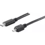 USB kábel S/CONN 77145-3.0 USB 2.0 3 m USB C Micro-USB B čierny