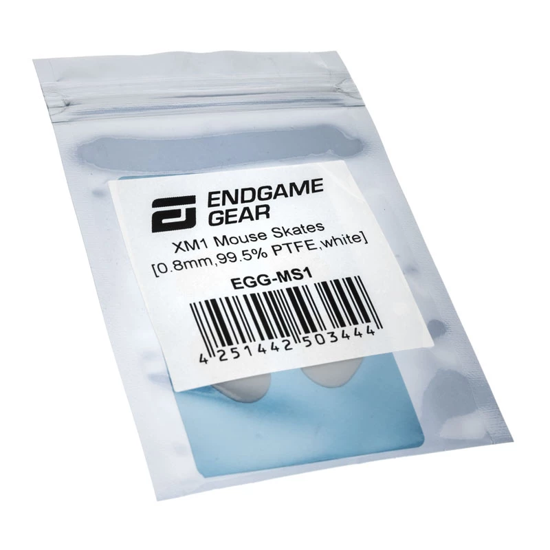 Klzáky myši Endgame Gear XM1, 99,5 % PTFE, biele — samostatná sada