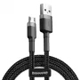 Baseus Cafule 2.4A 1 m Micro-USB kábel (sivá/čierna)