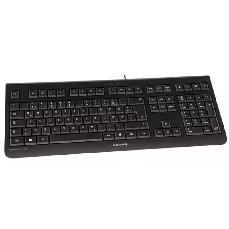 CHERRY KC 1000 klávesnica Home USB švajčiarske rozloženie čierna