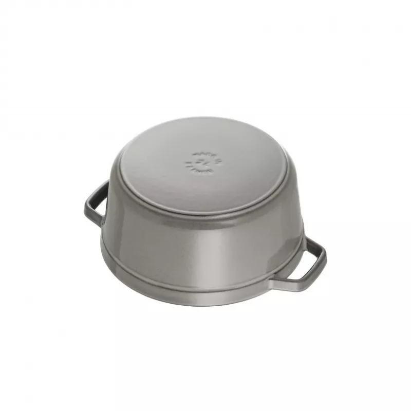 Cocotte Staub 20 cm sivá liatina