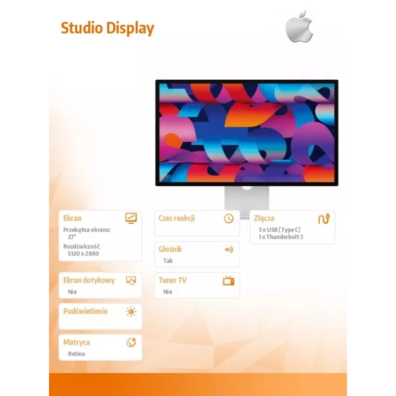 STUDIO DISPLAY STANDARD /VÝŠKOVO NASTAVITEĽNÝ/1M