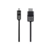 Mini DisplayPort na HDTV kábel, 1,8 m, Mini DisplayPort, HDMI, konektor samec, konektor samec, čierny