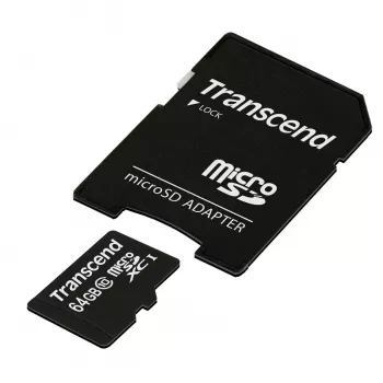 Flash pamäť Transcend 64GB MicroSDXC Class 10 adaptér