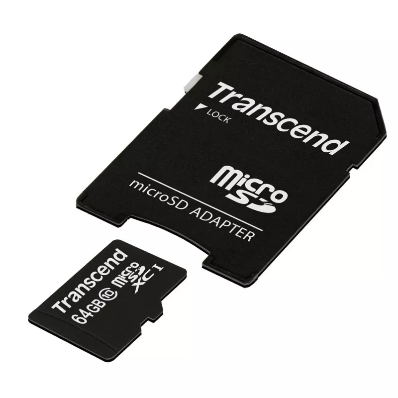 Flash pamäť Transcend 64GB MicroSDXC Class 10 adaptér