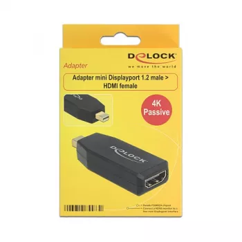 Adaptér DeLOCK 65583 Mini DisplayPort 1.2 na HDMI čierny