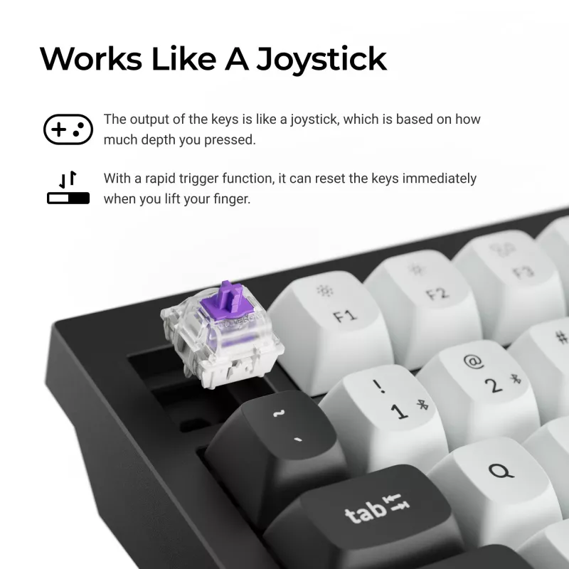 Mechanická klávesnica Keychron Q6H-M1 bezdrôtová RGB Carbon čierna